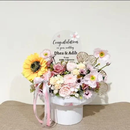Bloom Box Akrilik Ucapan Wedding Solear